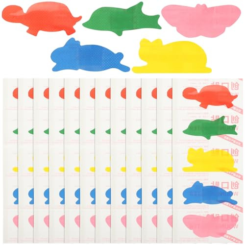 YARNOW 4 Boxes Colorful Animal Shaped Breathable Wound Bandages for Cartoon Adhesive Bandages for Small Cuts Flexible Injury Care Patches for Boys
