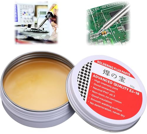 50G Solder Flux Paste, No Clean Solder Flux for Electronics Repair, Professional Soldering Flux Grease for PCB, Phone, Computer and DIY Welding Use