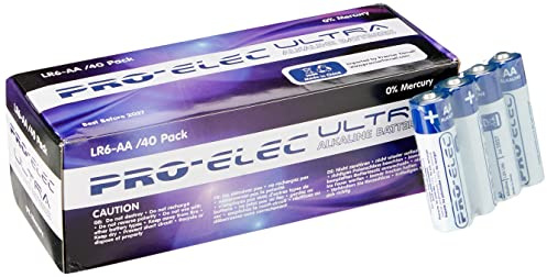 Pro Elec PSG90903 Ultra Alkaline AA Batteries 40 Pack