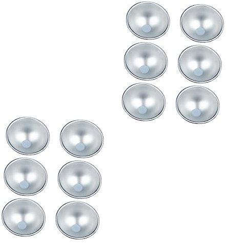 LALADEFIEE 12 Pz Muffa Teglia Semisfera Mini Muffin Cupola Della Tortiera Mini Tortiera a Sfera Stampo Da Torta in Alluminio Stampo Da Forno a Sfera Per Muffin Silver Lega Di Alluminio