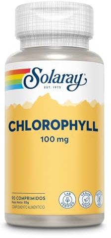 Solaray Chlorophyll /90 comprimidos/Sin gluten/Apto para veganos