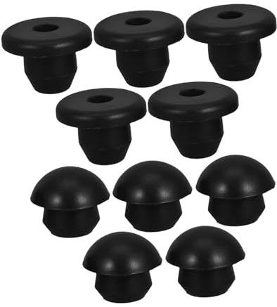 ERINGOGO Bouchon de Remplissage D'huile Compact et Léger Bouchons en Caoutchouc Lot de 10 Noir pour Cric Hydraulique Horizontal pour Usage Industriel