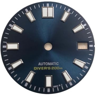 Genérico 28,5mm S Logo Sunray Dial Fit NH35/NH36/4R/7S Movimiento C3 Accesorios de modificación Reloj Luminoso Verde