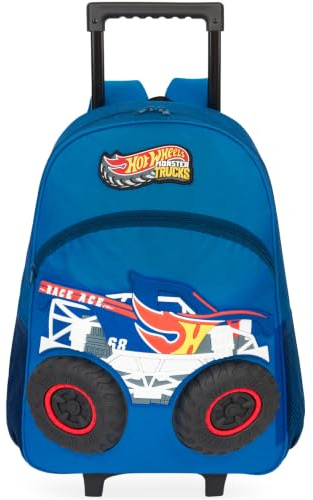 Get Trend Hot Wheels Boys 3D Trolley Bag, Backpack for Travel and School