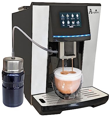 Acopino Vittoria Limited Edition OneTouch Kaffeevollautomat mit Milchsystem,Cappuccino und Espresso auf Knopfdruck, inkl.isolierten Milchbehälter