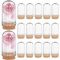 CRASPIRE 15Pcs Mini Glass Cloche Dome 1.75Inch Bell Jar Bottles Display Stand Cover with Cork Base Clear Decorative Tabletop Display Case for Dried Flower Wedding Xmas Party Favors Arts Small Projects