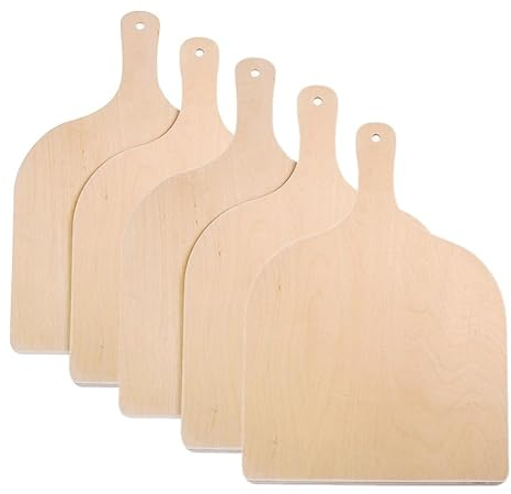 1/2/5 pezzi pala per pizza in legno piatto da portata vassoio per pane pala per pizza portatile vassoio per pizza piatto da forno strumenti per pasticceria (5 pezzi)