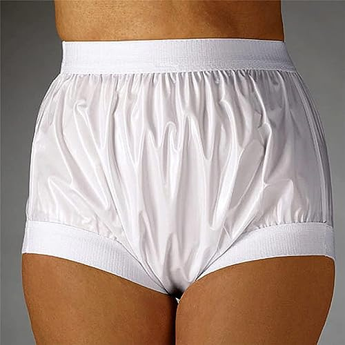 Plastic Pants for Adults with Incontinence,Elastic Band Plastic Waterproof Pants, Plastic PVC Diapers, Reusable Senior Diapers, Soft Surface, Suitable for Adult Men and Women