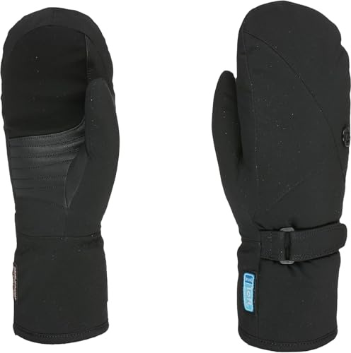 Level Jolie W Mitt - Skihandschuhe Damen, mit Verstellbarem Riemen, Winterhandschuhe Damen Wasserdicht, mit Pelzmanschetten, Atmungsaktiv Fäustlinge Frauen, für Snowboard und Skifahren - 1 Paar