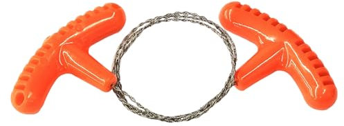 BEALIFE Equipo de Supervivencia, Sierra de Cuerda de Alambre de Acero, Hoja de Sierra compacta y Ligera, Sierra de Cadena Afilada para Acampar al Aire Libre y Senderismo, Naranja, 70CM