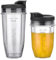 Single-Serve Cup and Spout Lid for Ninja Auto-iQ Blender BN750UK BN495UK TB301UK TB401UK Food Processor BN800UK CB100UK CB350UK, 530ml 710ml Ninja Nutri Cup Replacement Part with Flip Top Lids, 2 Pack