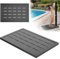 NAIZY Bodenelement 100x65x4 cm PP-Kunststoff Bodenplatte für Outdoor Gartendusche Solardusche Anti Rutsch Bodenplatten Duschboden, Anthrazit