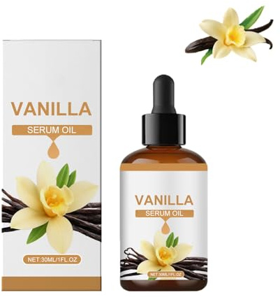 Huile Sérum Vanille, Huiles Naturelles de Vanille pour la Peau, Soins Capillaires, Hydratation et Apaisement Longue Durée, Parfums pour Diffuseur, Relaxation, Parfum Longue Durée, Léger (1pcs)