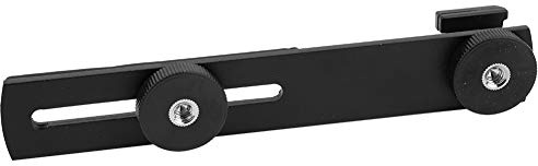 Xiuganpo Staffa a Barra Trasversale per Flash a Doppia Testa in Lega di Alluminio per Fotocamera Fotografica Treppiede con Luce a LED 1 Staffa per Flash