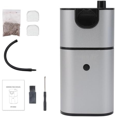 VRTYVEYBB Mini machine à fumer pour viande, boissons et barbecue, infuseur à saveur portable avec copeaux de bois, fumoir portatif pour cuisine gastronomique, utilisation intérieure et extérieure