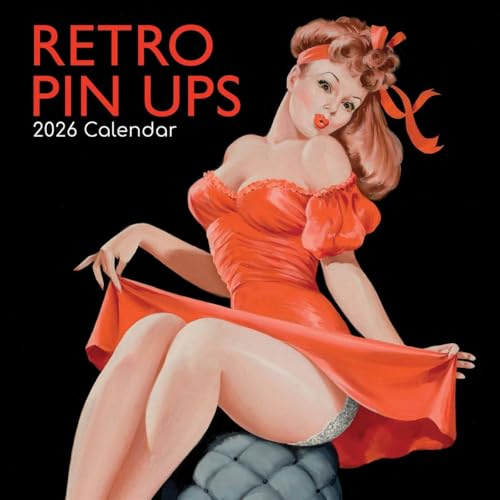 TGSC | Retro Pin Ups 2026 kalender 16 månader (sept 2025-dec 2026) Familj fyrkantig väggkalender 2026 UK | Planerare med stort rutnät för hem- eller kontorsorganisation - Art 2026/2025 Kalender UK