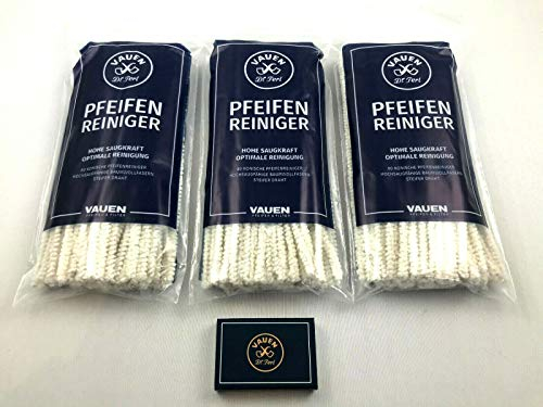 VAUEN 3 x Weisse Pfeifenreiniger Baumwolle + gratis Streichhölzer - Pfeife Reiniger