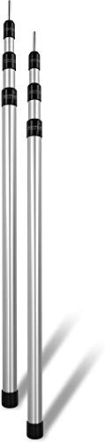 normani Outdoor Sports Aluminum Teleskop Zeltstange Aufstell-Stange Stützstange Verstellbar von 76-180 cm, 94-240 cm oder 116-300 cm 2Stück 116-300 cm