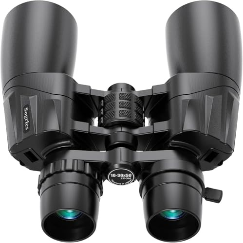 Prismáticos con Zoom 10-30x50 para Adultos, prismáticos HD para observación de Aves, Viajes, Caza, conciertos con visión Grande, BAK4, Lente FMC, visión Clara en Mal