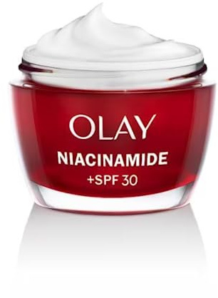 Olay Niacinamid + fuktighetskräm SPF30, dagkräm med 99 procent ren niacinamid, vitamin E och SPF30, 50 ml