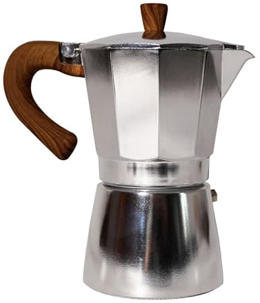 Karlspace Premium-Espressokocher Kaffee Aluminium für 6 Tassen - in verschiedenen Farben - Herdplatte, Espressokocher, Italienischen Kaffee, Moka-Kanne Kaffeebereiter Aluminium (Metall)