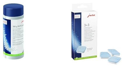 JURA original - Mini-Tabs zur Milchsystem-Reinigung für 60 Reinigungen - 24212 & original - Entkalkungstabletten für 3 Entkalkungsvorgänge - TÜV-zertifizierte Hygiene - 3er-Pack - 61848