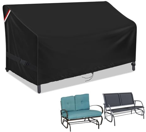 Loenel Outdoor Loveseat Cover, 2-Person Waterproof Patio Glider Covers for Outdoor Furniture Glider Bench Cover Patio Loveseat Cover Swing Sofa Furniture Covers - 48 L X 28 W X 35 H