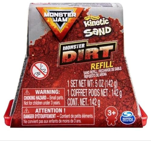 Spin Master Monster Jam - Kinetic Sand - Monster Dirt 5 oz. Refill Pack (Red)