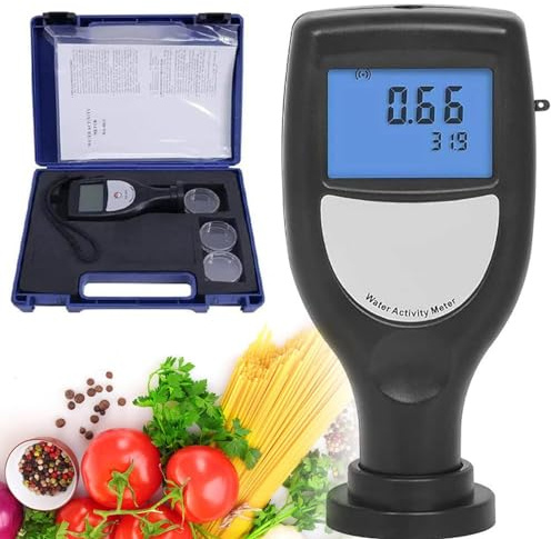 KCHBSE Water Activity Meter Tester Monitor, Food Water Activity Meter, Aw Tester with LED Display,Measuring Water Activity of Grain Fruits Vegetables Biscuits Cakes