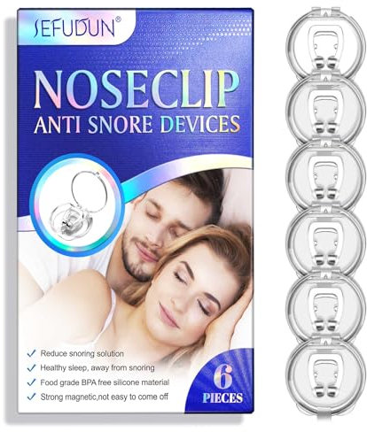 Dilatatore Nasale, 6 pezzi Antirussamento, Clip Antirussamento, Dispositivo Anti Russamento, Silicone Clip per naso Magnetico Dilatatore nasale Dilatatore Nasale Antirussamento