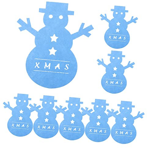 Cabilock 16 Stk Schneemann-geschirrtaschen Bestecktasche Aus Filz Weihnachtliche Bestecktaschen Besteckhalter Für Die Party Rentier-aufkleber Weihnachtliche Besteckhalter Blue Filzstoff