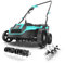 YARDCARE Dégustateur et scarificateur électrique, puissant 2 en 1 avec sac de chaume de 35 litres, réglage de la hauteur à 5 positions, double interrupteur, garde la pelouse saine