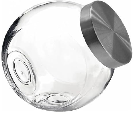 Barattolo in Vetro Grande da 1,6 Litri con Tappo a Vite Antisfiato porta Biscotti Dolci caramelle alimenti secchi Snack bar