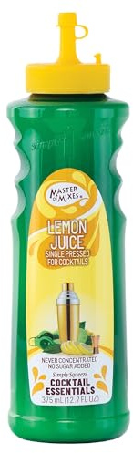 Master of Mixes Cocktail Essentials | 100% Lemon Juice | Single Pressed Juice | 375ml | Home Bar Cocktail Ingredient