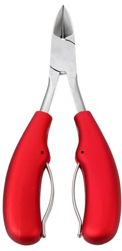 Alipis Cortaúñas de Acero Inoxidable de Grado Quirúrgico para Uñas Encarnadas Mango Antideslizante Ergonómico y Diseño Curvo Cortauñas Profesional para Dedos Pies Color Rojo 1