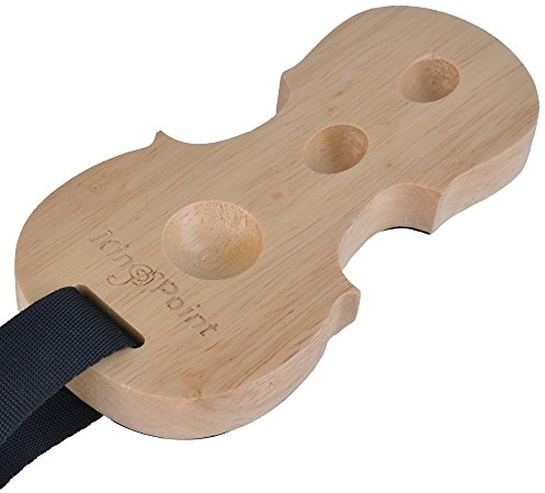 Kingpoint-Massivholz-Cello-Halter, Antirutsch-Stopper, Anchor-Schutz in Cello-Form, 3 Löcher natürliches holz