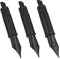 Set of 3 Hongdian Fountain Pen Black Nibs (Fine, Extra Fine and Bent Nib) for Black Forest 1850, 1851，6013, 517S and 517D Series
