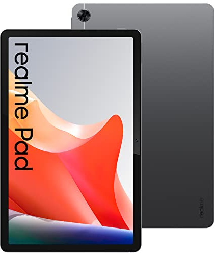 realme Pad - Tablet 10.4 2K Pantalla 6.9mm Ultra-Slim 4GB 64GB 1TB Memoria Externa Altavoces Cudruples Procesador Helio G80 7100mAh Batería 18W Carga Rápida Android 11 8MP+8MP Cámara