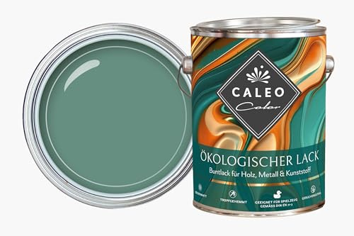 Caleo Color Elbling Paint Dark Green, 0.15 Litres, Ecological Paint for Furniture, Natural, Solvent-Free, Suitable for Toys