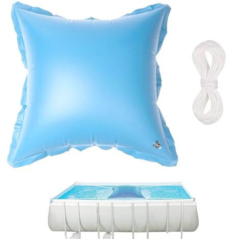 Winter Pool Cushion, 4x4Ft Winterizing Pool Pillow,Inflatable Swimming Pool Closing Air Pillow Cushion Ice Equalizer Pool Winter Pillow for Pool Above Ground Pools Winter Covers