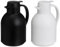 Set de 2 jarras termo con asa y dosificador de plástico y vidrio de 1 litro en blanco y negro