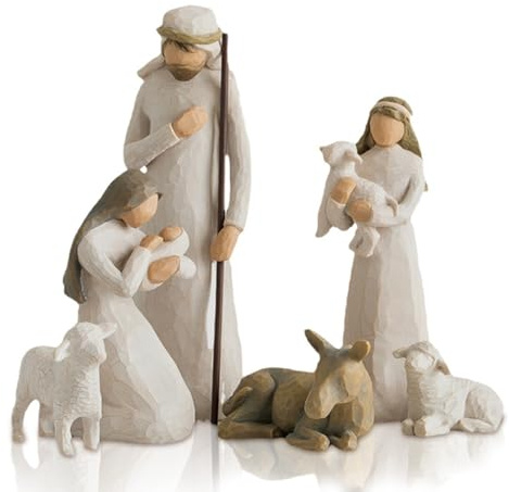 6-teiliges Krippenfiguren-Set Zur Geburt Von Jesus Christus, Weihnachtskrippen-Set Aus Kunstharz, Krippen-Tischszenen-Figuren-Set, Dekoration Der Heiligen Familie