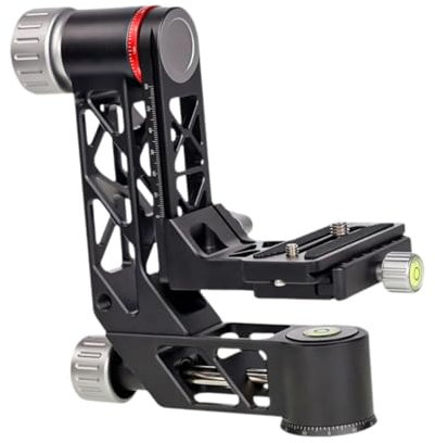 BaotyJie Cabezal de trípode cardán Soporte Ajustable Lente teleobjetivo Soporte de cámara panorámica de 360 ​​Grados para fotografía de Vida Silvestre