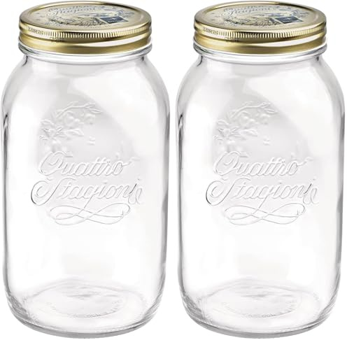 Bormioli Bote con Tapa, transparente, 1.5l (Paquete de 2)