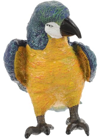 IMIKEYA Papagei Dekofigur Modell lebensechte Papagei Figur 17 cm Blauer Ara Figur für Heimatschmuck Garten Dekoration