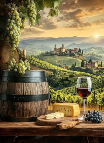 Wein Puzzle 5000 Teile, Holzpuzzles 156.5x105.5cm, Puzzle für Erwachsene und Kinder 12 Jahren, DIY Groß Puzzelmatten, Premium Quality Klassische Wooden Jigsaw, als Geschenk Mädche Landschaft g-746