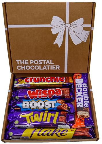 Dairy Milk Chocolate Gift Box Hamper, Full Sized Bars, Letterbox Friendly, Perfect for Presents, Surprises Birthdays and Treats, Twirl, Double Decker, Crunchie (Medium Gift Box)