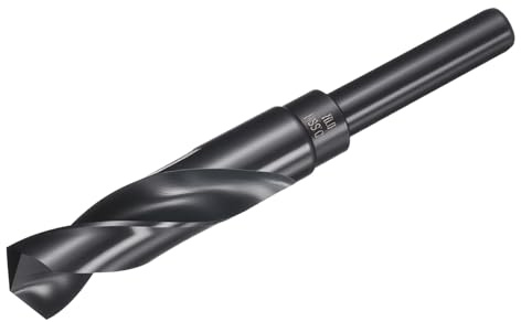 QUARKZMAN Barrena de 20mm con Vástago Reducido 1/2 Acero Rápido M2 Nitrurado Negro 135° para Metal Duro Acero Inoxidable