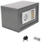 Safes for Home Fireproof Waterproof with 2 Manual Override Keys, 8.5L Security Safe Cash Box with Double Digital Keypad and Safety Key Lock Cabinet Safes, Grey