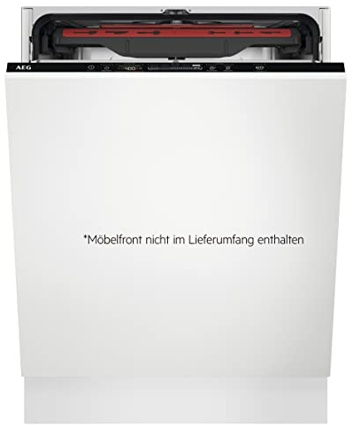 AEG Vollintegrierter Geschirrspüler 60 cm, Spülmaschine Serie 5000: AirDry Kein Nachtrocknen, Energieklasse C, Besteckschublade, personalisierte Zeit-Steuerung, 44 dB, Wasserstopp, 14 MG, FSK64907Z
